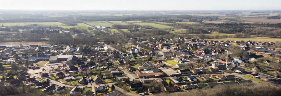 Luftfoto over Ansager
